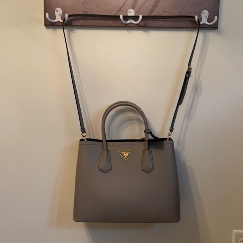 Prada Double Bag Large Tote Saffiano Leather New - Picture 10 of 11